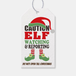 Cute "Elf Watching/ Christmas Design /Personalized Gift Tags