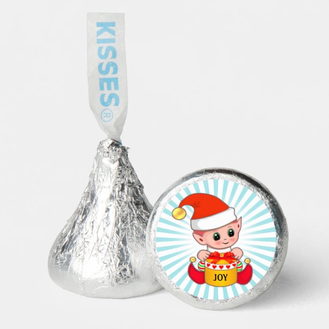 Cute Elf with Gift Birthday Hershey Kisses Hershey®'s Kisses® (Front)