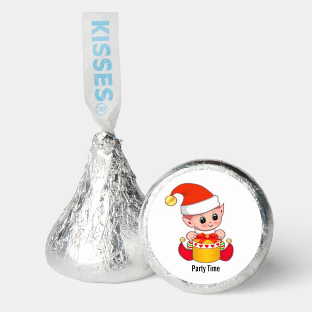 Cute Elf with Gift Birthday Hershey Kisses Hershey®'s Kisses® (Front)
