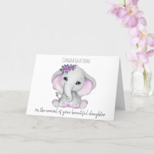 Cute Ellie new baby card