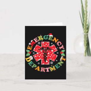 Cute Emergency Department Christmas Er Nurse Santa Card