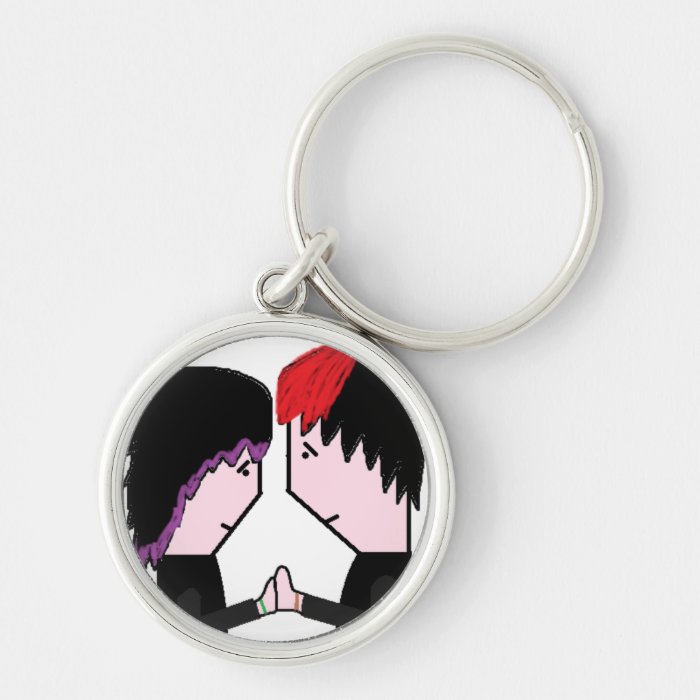 Cute Emo Couple Keychain