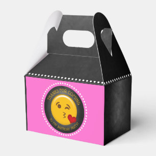 Cute Emoji Girl's Birthday Party Favor Boxes