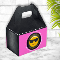 Cute Emoji Girl's Birthday Party Favor Boxes