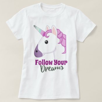 Cute Emoji Unicorn T-shirt by BooPooBeeDooTShirts at Zazzle