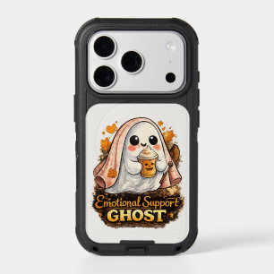 Cute Emotional Support Ghost Halloween Coffee iPhone 17 Pro Case