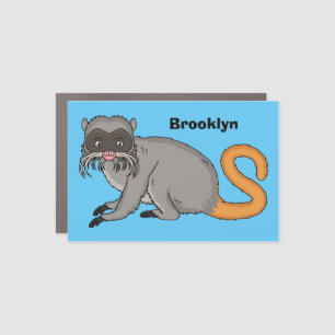 Cute Emperor Tamarin illustration cartoon Car Magnet