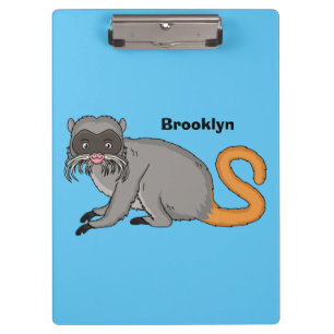 Cute Emperor Tamarin illustration cartoon  Clipboard