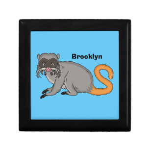 Cute Emperor Tamarin illustration cartoon Gift Box