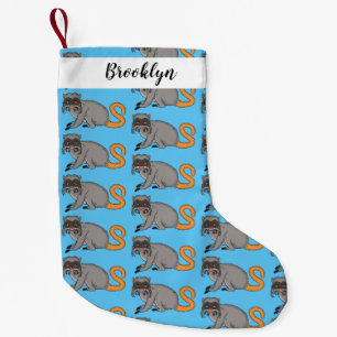 Cute Emperor Tamarin illustration cartoon Small Christmas Stocking