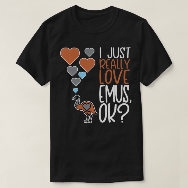 Cute Emu Lover I Just Really Love Emus OK Pullover (Design Front)