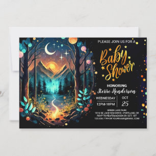 Cute Enchanted Cottagecore Baby Shower Invitation