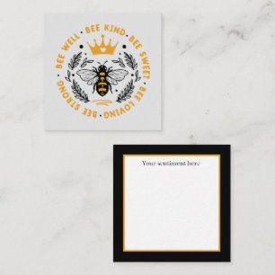 cute encouragement bee add sentiment note card