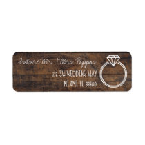 Cute Engagement / Save the Date Chalk Styled Text Label