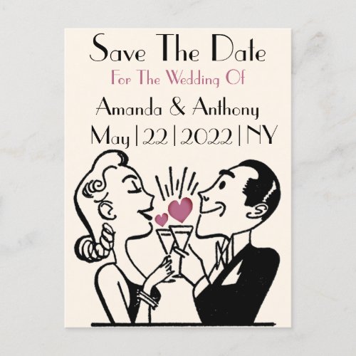 Cute Engagement  Save the Date Postcard