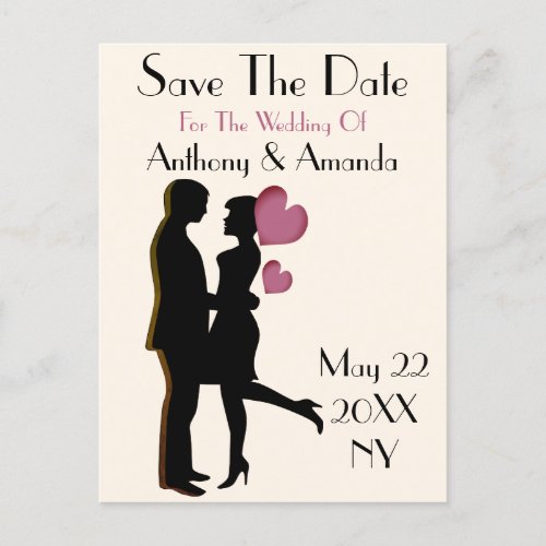 Cute Engagement  Save the Date Postcard