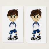 Cute England Soccer Boy Bookmark (Front & Back)