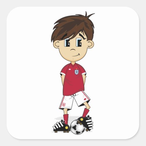 Cute England Soccer Boy Sticker