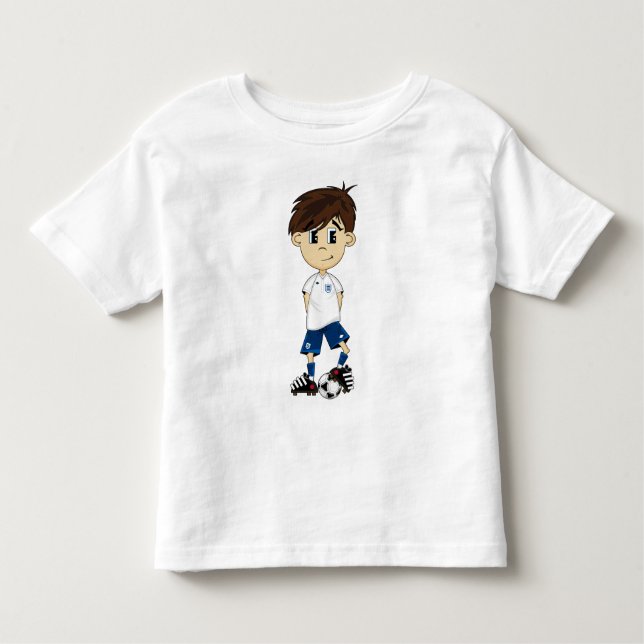 Cute England Soccer Boy Tee (Front)