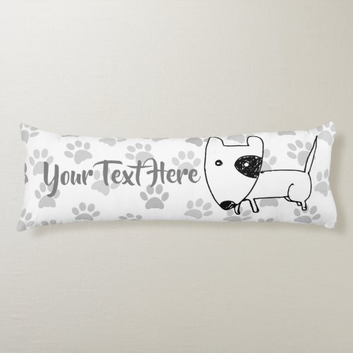 Cute English Bull Terrier Body Pillow