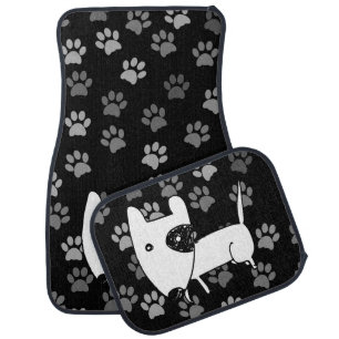 Cute English Bull Terrier Car Floor Mat
