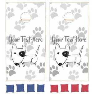Cute English Bull Terrier Cornhole Set