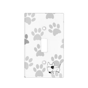 Cute English Bull Terrier Light Switch Cover