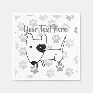 Cute English Bull Terrier Napkins