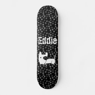 Cute English Bull Terrier  Skateboard