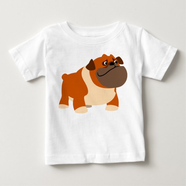 Cute English Bulldog Baby Clothing T-Shirt (Front)