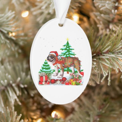 Cute English Bulldog Christmas Xmas Pet Lover Gift Ornament