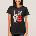 Cute English Bulldog Dog Love Valentine Puppy T-Shirt