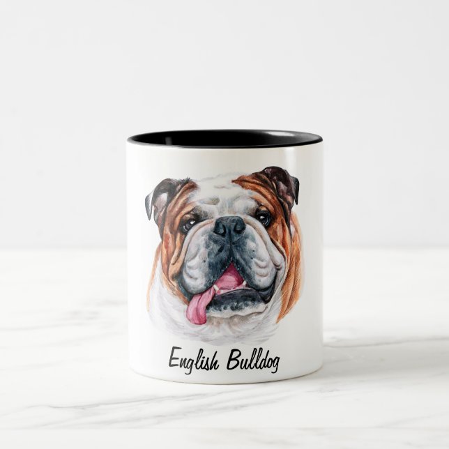 Cute English Bulldog Dog Mug (Center)