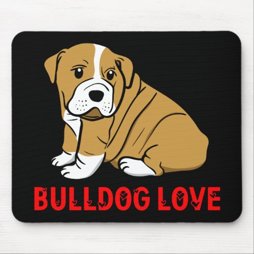 Cute English Bulldog Gift Cartoon Puppy Dog  Mouse Pad