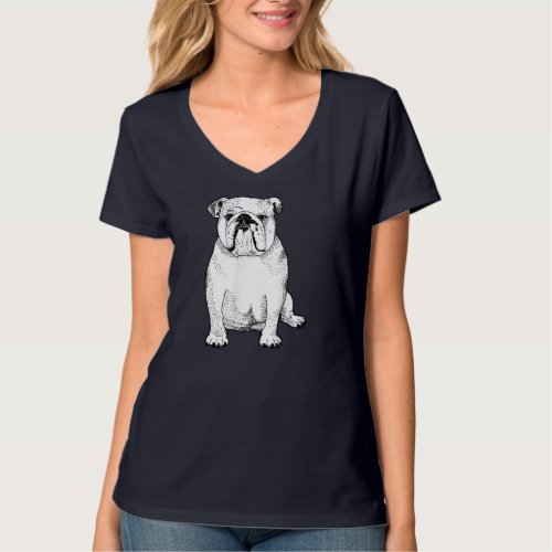 Cute English Bulldog Gifts for Dog Lover and Owner T_Shirt