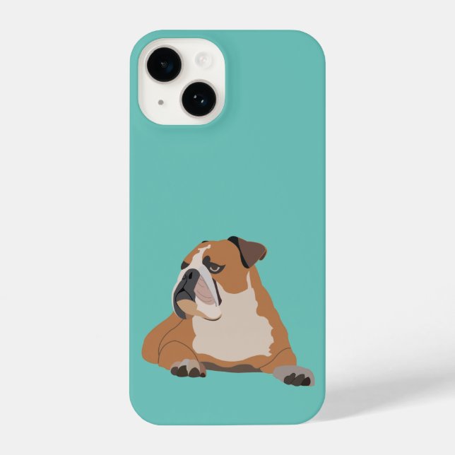 Cute English Bulldog iPhone Case (Back)