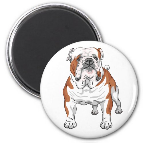 Cute English Bulldog Lover Bully Cartoon Puppy Dog Magnet