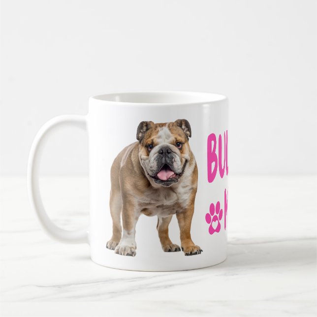 Cute English Bulldog Mom Gift Adorable Dog Lovers Coffee Mug (Left)