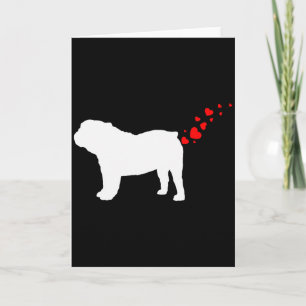 Cute English Bulldog Owner Valentines Day Heart Do Card