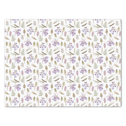 Cute English Purple Violet Flower Garden Gift Tissue Paper