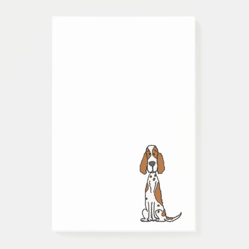 Cute English Setter Puppy Dog Cartoon Post_it Notes