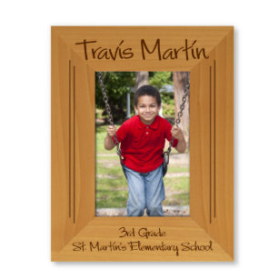 Cute Engraved Graduation 9x7 Wooden Picture Frame