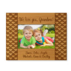 Cute Engraved Hearts 9x7 Wooden Picture Frame