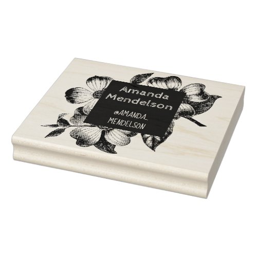 Cute engraving floral rubber stamp