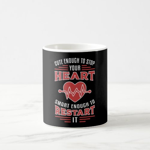 Cute Enough To Stop Your Heart Paramedic Ambulance Coffee Mug