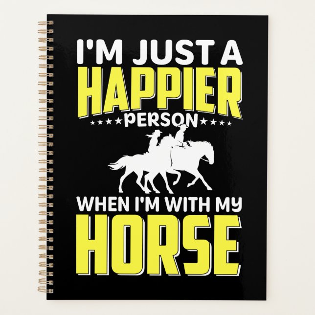 Cute Equestrian Gifts Horseback Riding Horse  Plan Planner (Front)