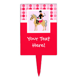Cute Equestrian Girl. Cake Topper