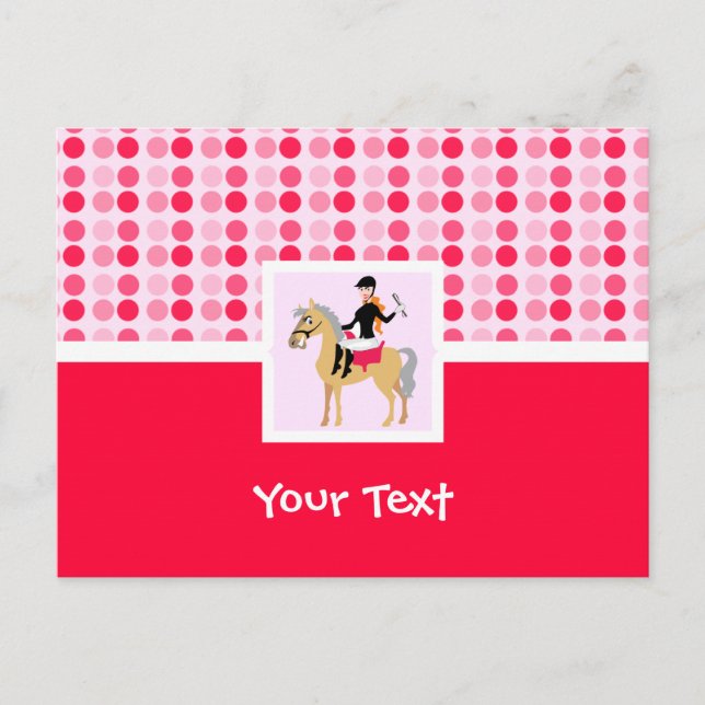 Cute Equestrian Girl. Postcard (Front)