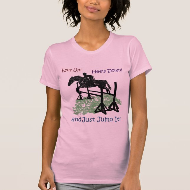 Cute Equestrian Horse Jumper T-Shirt (Front)