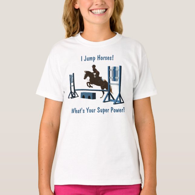 Cute Equestrian Pony Jumper T-Shirt (Front)